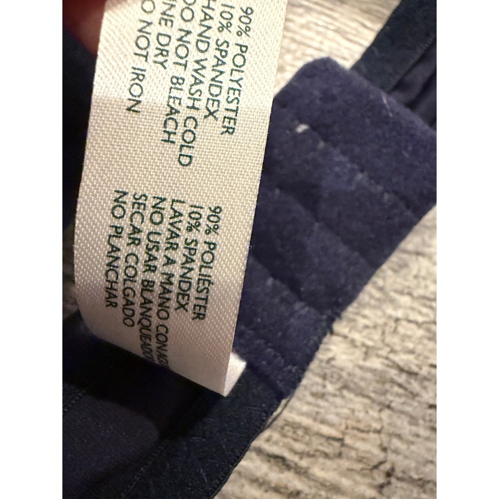 Laura Ashley Bra 38C Navy Blue Wire Free Comfort Lace Trim 38 C NWT Wireless - Picture 9 of 12